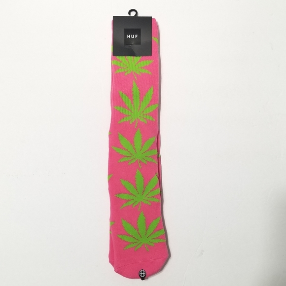 HUF Plantlife Socks Pink/ Green UNISEX - Picture 2 of 2